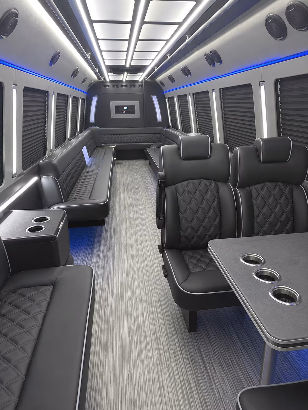 Akron Bachelor & Bachelorette Transportation party bus interior