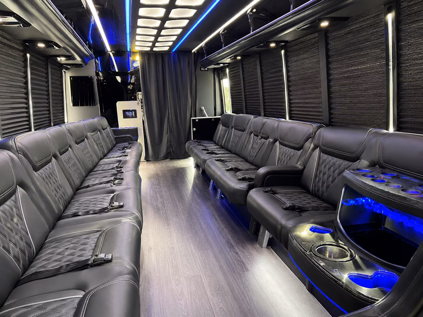 Akron Private Event Transportation party bus exterior