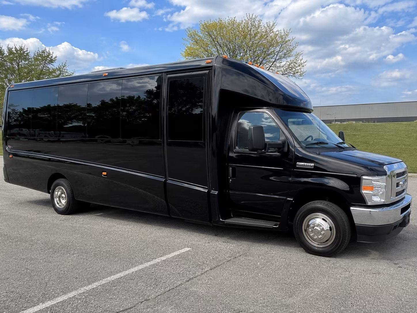 Akron School Event Transportation party bus interior