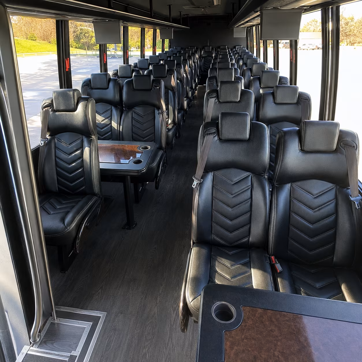 Akron School Event Transportation party bus exterior