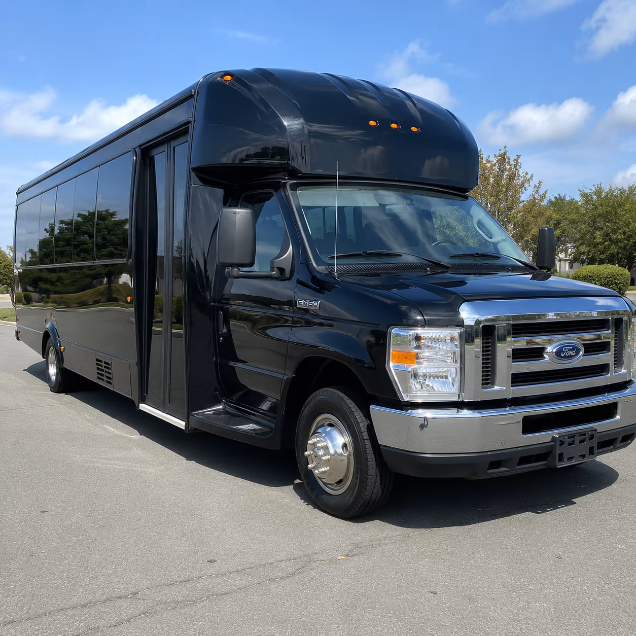 Akron Wedding Transportation party bus exterior